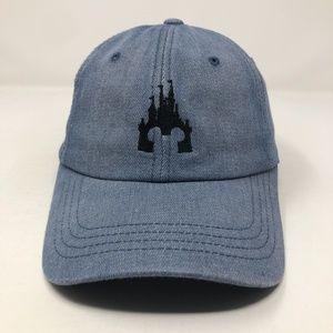 Castle Mouse Ears Black Denim Slouch Hat Dad Hat